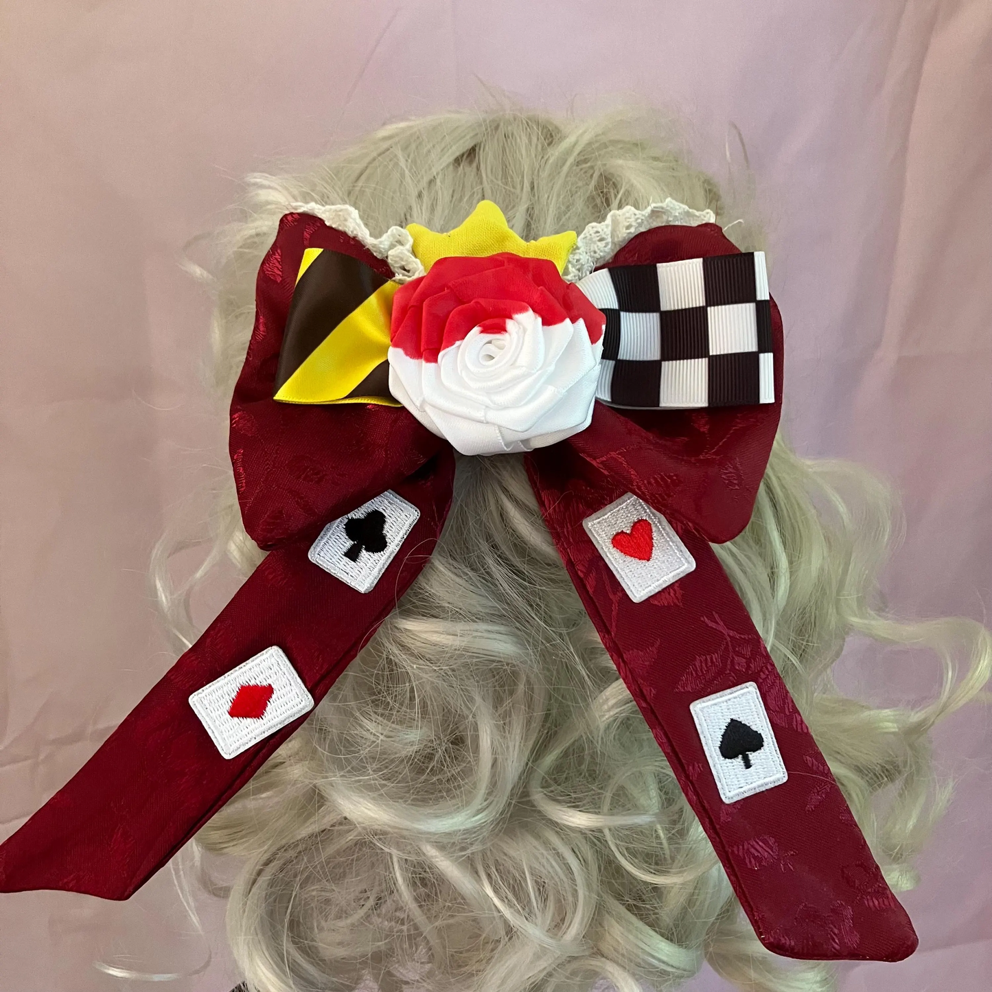 Heartslabyul themed Hairbows