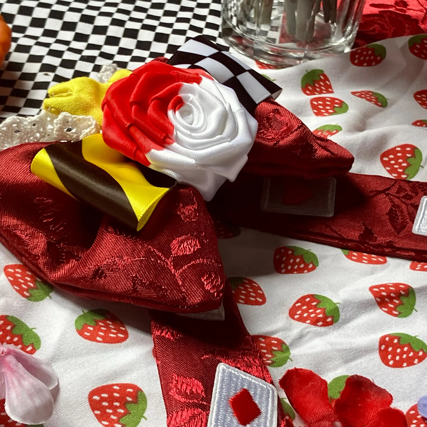 Heartslabyul themed Hairbows
