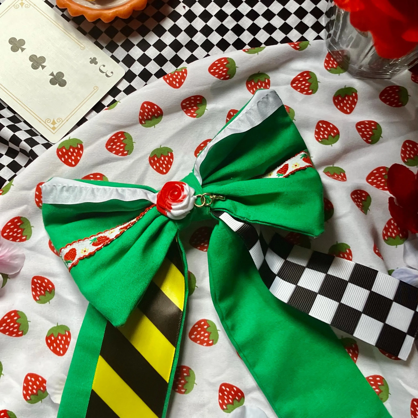 Heartslabyul themed Hairbows