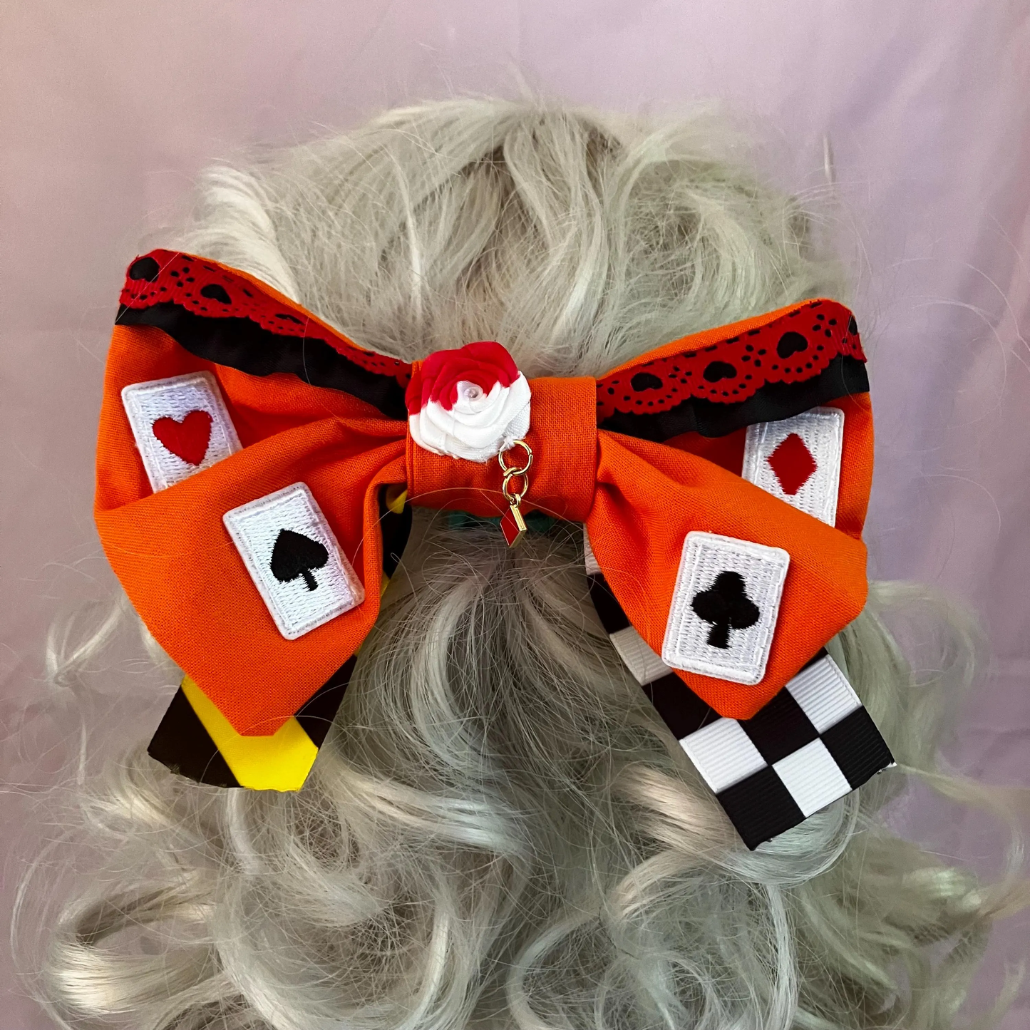 Heartslabyul themed Hairbows
