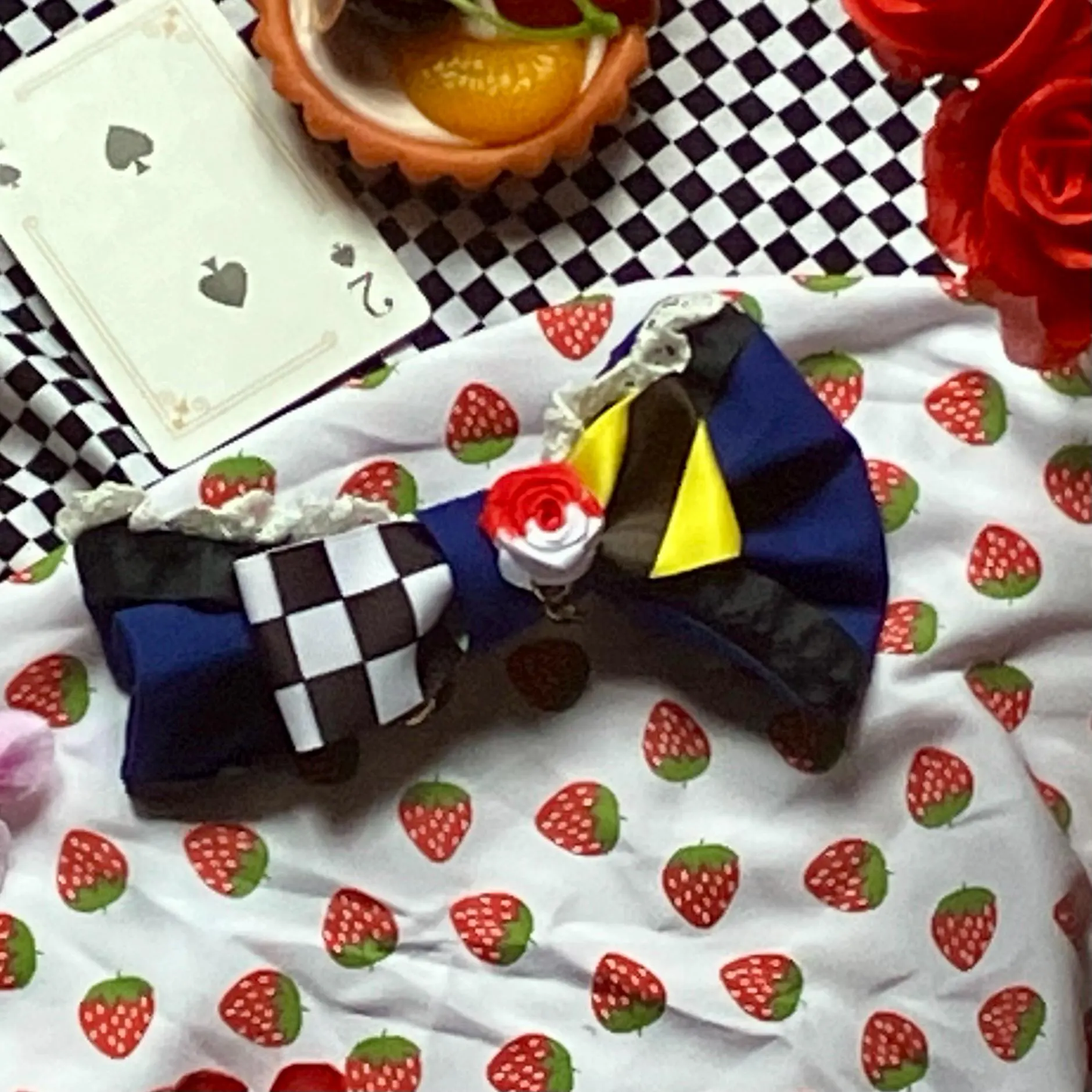Heartslabyul themed Hairbows