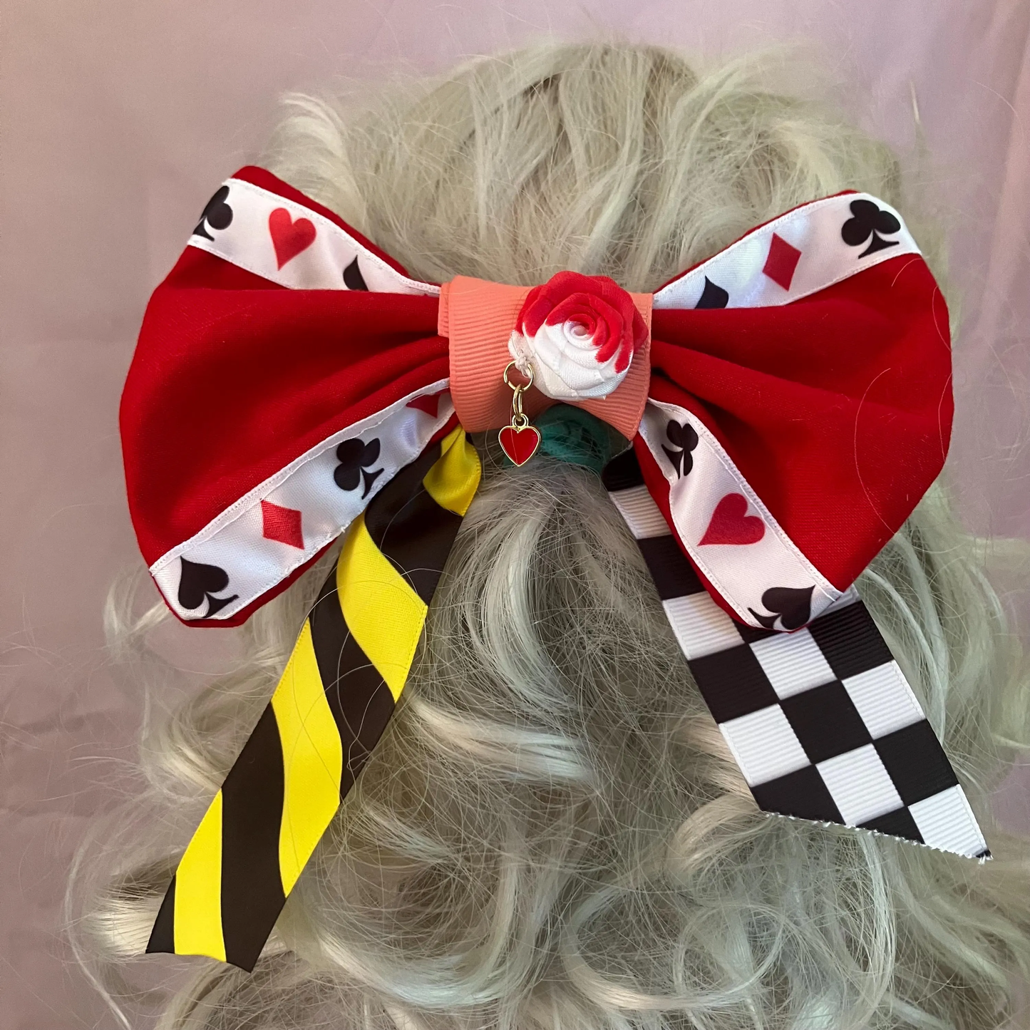 Heartslabyul themed Hairbows